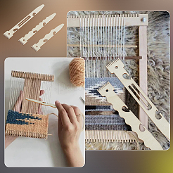 1 Set aus Holz gewebte Kämme&nbsp;DIY-FG0007-01