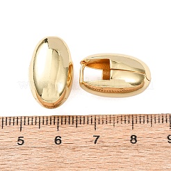Boucles d'oreilles créoles ovales en laiton&nbsp;EJEW-H178-15G