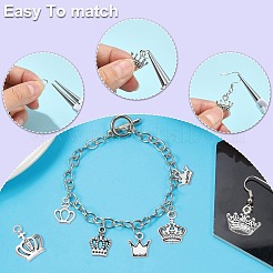 120 pièces 12 styles breloques de couronne en alliage de style tibétain&nbsp;TIBEP-CJ0002-01