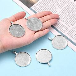 Tibetischen Stil Anhänger cabochon Fassungen mit antiken metallic Farbe und erhöht Skulptur sind voller Retro-Stil&nbsp;TIBEP-O006-23AS