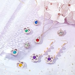 100 Stück 5 Stil UV-Beschichtung ABS-Kunststoff-Anhänger&nbsp;KY-CA0001-18