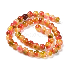 Perles de jade blanches naturelles teintes rondelles facettées&nbsp;G-D073-01A