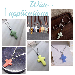 14 Stück 7 Stile Edelstein-Kreuzanhänger&nbsp;G-UN0001-29