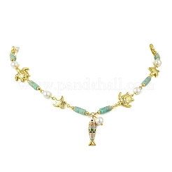 Collane con pendente in acciaio inossidabile 304 smaltato&nbsp;NJEW-JN06621