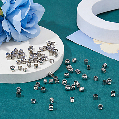 80 pz 5 stili 201 e 304 perline europee in acciaio inossidabile&nbsp;STAS-DC0016-74