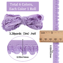 18 m elastischer Spitzenbesatz aus Polyester in zwei Farben&nbsp;SRIB-GF0001-33
