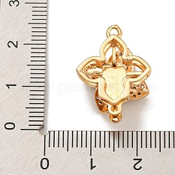 Messingmikropavé mit klaren Zirkonia-Kastenverschlüssen&nbsp;KK-U037-31G-01