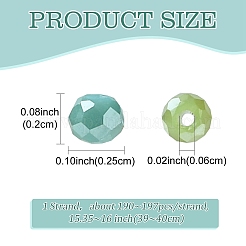 Perles en verre galvanoplastiques&nbsp;GLAA-YW0004-49A
