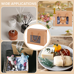Boîtes cadeaux pliantes en carton avec poignée&nbsp;CON-WH0092-82