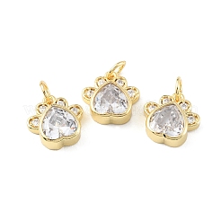 Estante de placas micro latón allanan charms de circonio cúbico&nbsp;KK-C021-07G