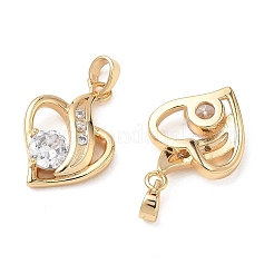 Valentinstag-Anhänger aus Messing mit klaren Zirkonia&nbsp;XGRQ3K589-555G