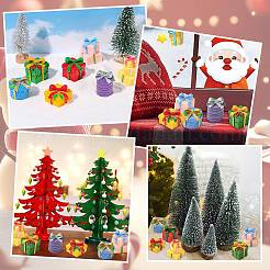 21 boîte cadeau de Noël en résine&nbsp;AJEW-CJ0001-81
