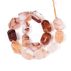 Natürliche Stränge aus hämatoidem Quarz / eisenhaltigen Quarzperlen&nbsp;G-C098-A28-01