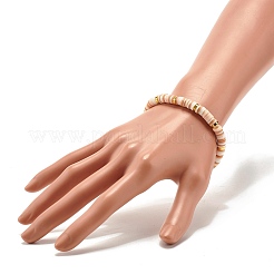 Stretch-Armband aus Heishi-Perlen aus Fimo&nbsp;BJEW-JB07204
