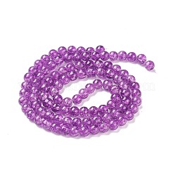 Chapelets de perles en verre craquelé&nbsp;CCG-Q001-4mm-M