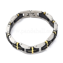 Bracciali a catena in acciaio inossidabile 304 con pantera per donna e uomo&nbsp;BJEW-R018-02GP