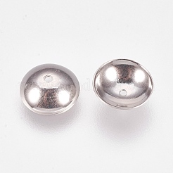 Capuchons de perles en acier inoxydable 201 apétales anti-ternissement&nbsp;STAS-L205-13C