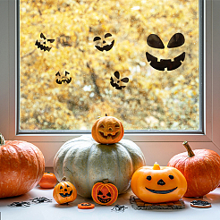 Dekorative Aufkleber des Halloween-Kürbisgesichtes&nbsp;STIC-WH0005-01