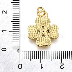 Cremagliera placcatura micro ottone spianare pendenti zirconi&nbsp;KK-K401-52A-G