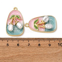 Pendenti smaltati in lega color oro chiaro&nbsp;ENAM-B028-34KCG-01