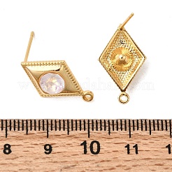 Hallazgos de aretes de vidrio&nbsp;KK-P340-15G-02