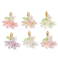 30 marcador de punto de bloqueo acrílico con forma de mariposa y flor&nbsp;HJEW-SC0002-21