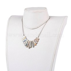 Natürliche Abalone Muschel / Paua Muschel absolvierte Anhänger Halsketten&nbsp;NJEW-JN02273