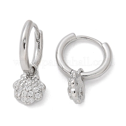 Orecchini a cerchio in ottone chiaro con zirconi cubici&nbsp;EJEW-Q014-06P