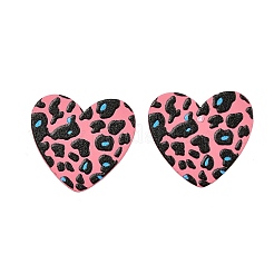 Ohrstecker mit Herz-Acryl-Aufdruck für Damen&nbsp;EJEW-G418-01C