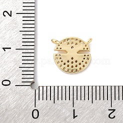 Pendentifs avec zircon cubiques à micro-pavés en laiton&nbsp;KK-K406-02G