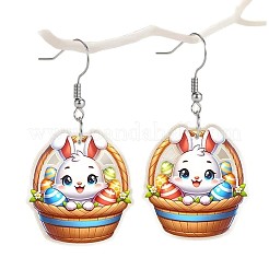 Boucles d'oreilles pendantes en acrylique pour Pâques&nbsp;FS-WG50DE5-01