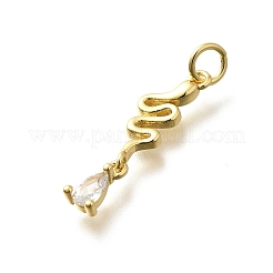 Ottone micro spianare pendenti zirconi&nbsp;KK-P295-18G