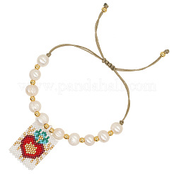 Braccialetti estivi con ciondoli di perline di vetro fatte a mano&nbsp;YP4837-1