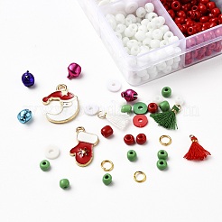Kits de fabrication de bijoux sur le thème de noël bricolage&nbsp;DIY-YW0002-78