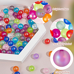 96pcs 16 Farben sprühlackierte Acrylperlen&nbsp;OACR-GO0001-01
