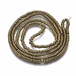 Chapelets de perles en hématite synthétique sans magnétiques&nbsp;G-T114-58-LG