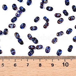 Perline di vetro dipinte a spruzzo picasso&nbsp;SEED-T006-04-9