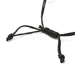 Pulseras ajustables trenzadas de piedras preciosas facetadas naturales y sintéticas&nbsp;BJEW-JB07027