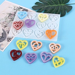 Herz mit Konstellation Silikon Anhängerformen&nbsp;DIY-I065-12