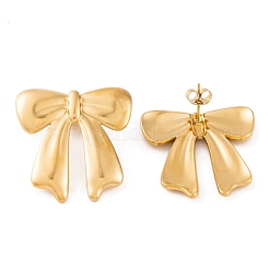 Ionenplattierung (IP) Bowknot 304 Edelstahl Ohrstecker für Frauen&nbsp;EJEW-L272-026G-02