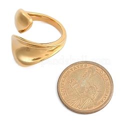 Offene Manschettenringe aus 304 Edelstahl für Unisex&nbsp;RJEW-Z076-11G-03