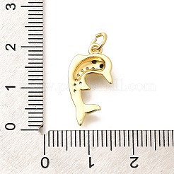 Pendenti in zirconi cubici trasparenti in micro pavè di ottone&nbsp;KK-Q040-03A-G