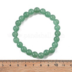 Natürliche grüne aventurine runde Perle Stretch Armbänder&nbsp;BJEW-L593-A07
