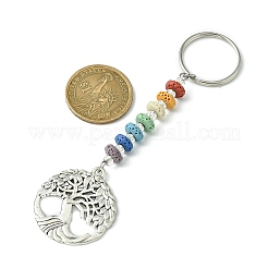 7 Uds. Kit de llavero con colgante de árbol de la vida&nbsp;KEYC-JKC00644