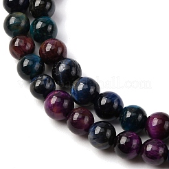 Brins de perles en œil de tigre naturel de qualité ab&nbsp;G-F591-18-6mm-06