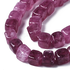Gefärbt natürlichen weißen Jade Perlen Stränge&nbsp;LS-G-S364-083A-1