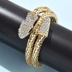 Schlangenlegierung-Strassarmbänder für Damen&nbsp;LS-BJEW-G085-01G-02