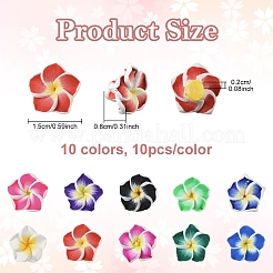 100 Stück 10 Farben&nbsp;CLAY-YW0002-41