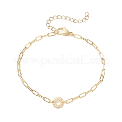 Messingring mit Wort Love Link Armbänder&nbsp;BJEW-JB12816