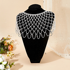 Châle long à pompons en strass&nbsp;AJEW-WH0609-846